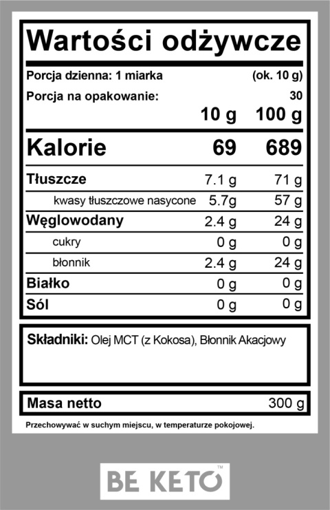 BIO Olej MCT w proszku – Bezsmakowy BIO Olej MCT w proszku – Bezsmakowy