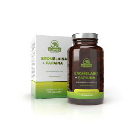 BROMELAINA + PAPAINA 120 kapsułek