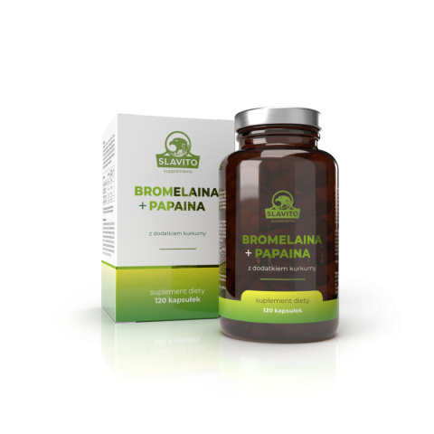 BROMELAINA + PAPAINA 120 kapsułek BROMELAINA + PAPAINA 120 kapsułek