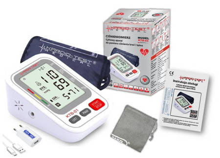 Ciśnieniomierz naramienny KARDIO-TEST MEDICAL KTB-02 z zasilaczem Ciśnieniomierz naramienny KARDIO-TEST MEDICAL KTB-02 z zasilaczem