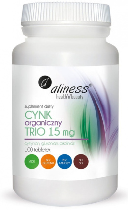 Cynk organiczny Trio 15 mg 100 tabletek