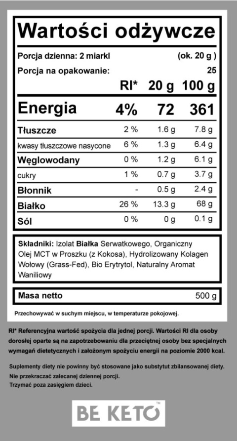 Diet Keto Shake – Francuska Wanilia Diet Keto Shake – Francuska Wanilia