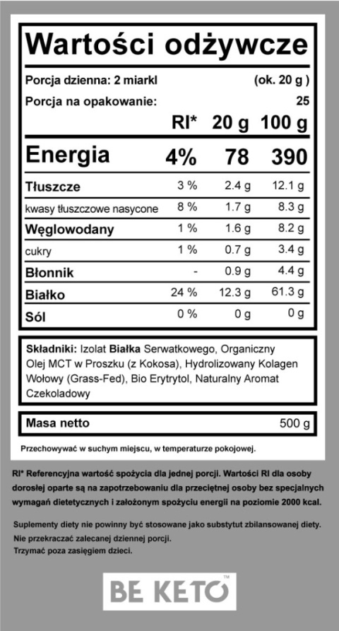 Diet Keto Shake – Naturalna Czekolada
