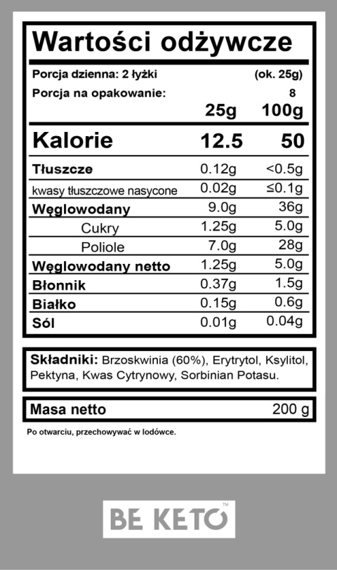 Keto Dżem™ Soczysta Brzoskwinia Keto Dżem™ Soczysta Brzoskwinia