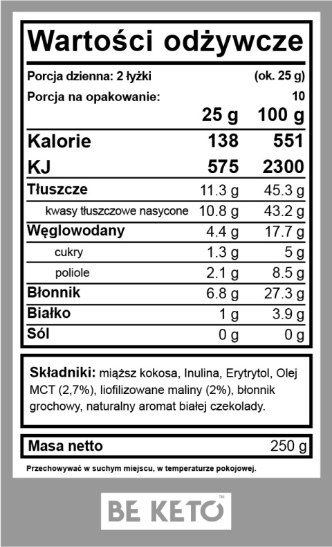 Keto Krem™ Biała Czekolada & Malina Keto Krem™ Biała Czekolada & Malina