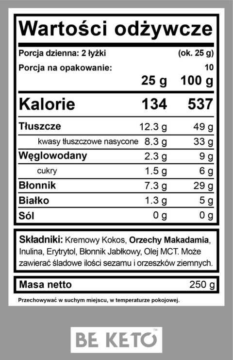 Keto Krem™ Królowa Makadamia Keto Krem™ Królowa Makadamia