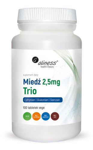 Miedź trio 2,5 mg x 100 vege tabs.