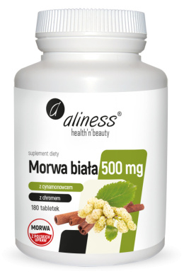 Morwa biała 4:1 z cynamonowcem i chromem 500 mg x 180 tabletek