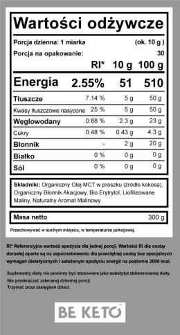 Olej MCT w Proszku – Dzika Malina