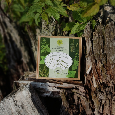 Szampon w Kostce – Zielony z Pokrzywą na łupież