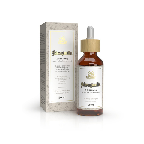 Ashwagandha z piperyną na wodzie plazmowanej Ashwagandha z piperyną na wodzie plazmowanej