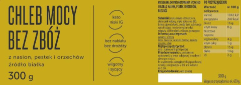 Chleb Mocy mieszanka do wypieku - siemię lniane