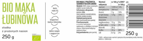 Ekologiczna mąka łubinowa