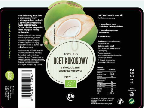 Ocet kokosowy 100% BIO