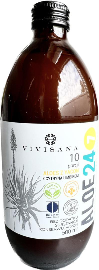 Organiczny SOK z Aloesu Ferox + IMBIR 500ml Organiczny SOK z Aloesu Ferox + IMBIR 500ml