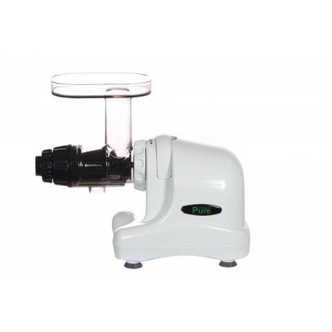 Wyciskarka AlfaPure biała + Naczynia szklane + Spirulina niebieska