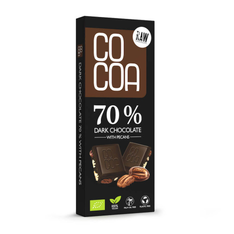 Ciemna czekolada 70% z orzechami pekan Ciemna czekolada 70% z orzechami pekan