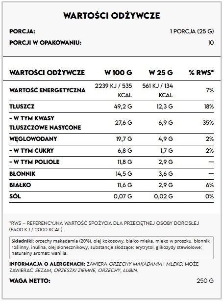 Keto Krem™ Królowa Makadamia